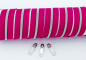 Preview: Endlosreißverschluss metallisiert schmal fuchsia/silber (1m)